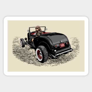 Hot Rod Girl black/red version Sticker